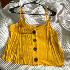 Garage button down tank top